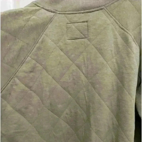 Sanctuary new Army Green Quilted Long Sleeve Full Zip Bomber Jacket Coat Size 3X - Picture 3 of 5